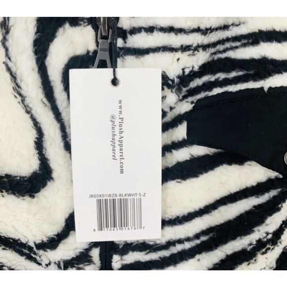 Plush x Revolve Teddy Sherpa Fleece Jacket S to L Animal Print Retro Glam Rock - Picture 6 of 11